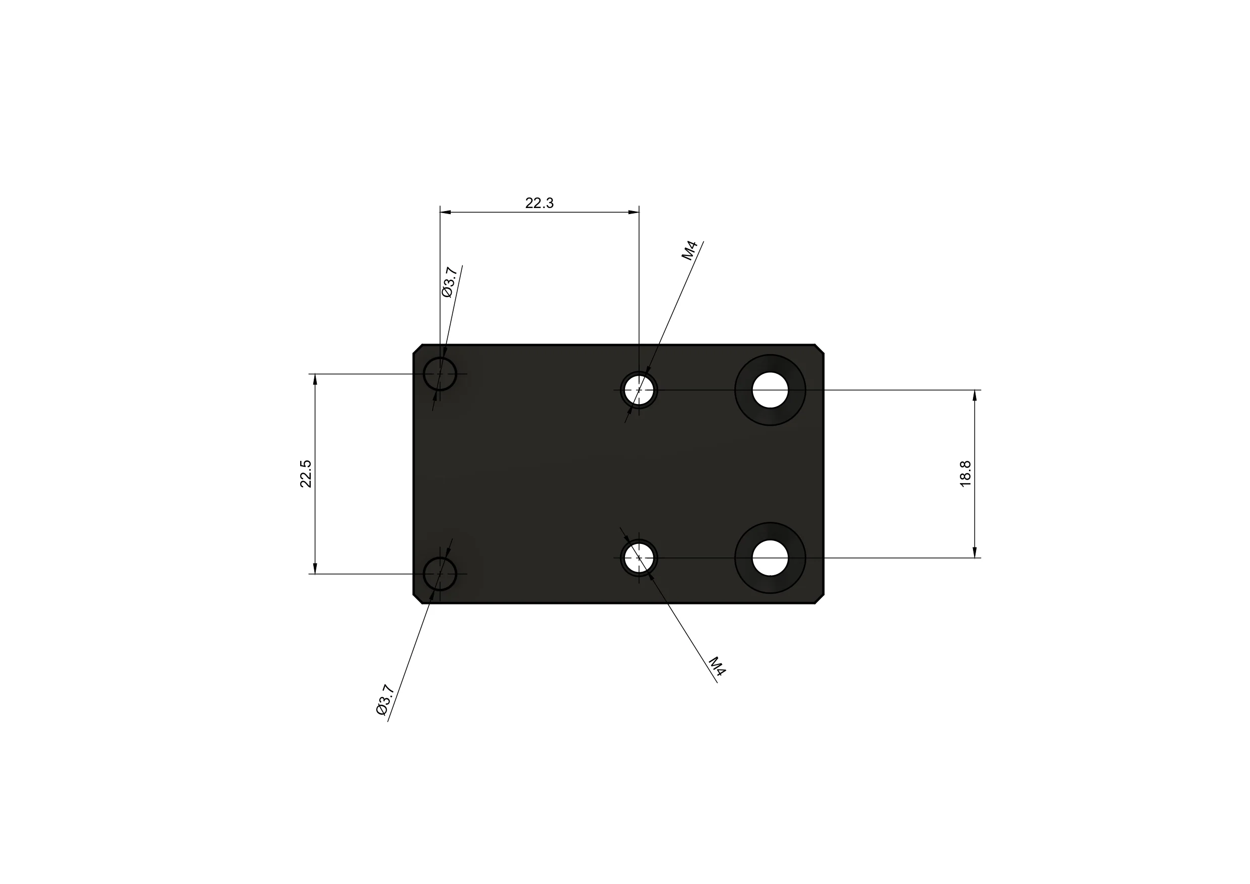 RMR Standard Optic Mounting Plate [Red Dot & Reflex Sights] for GATE PTX HPA Pistol - Image 6
